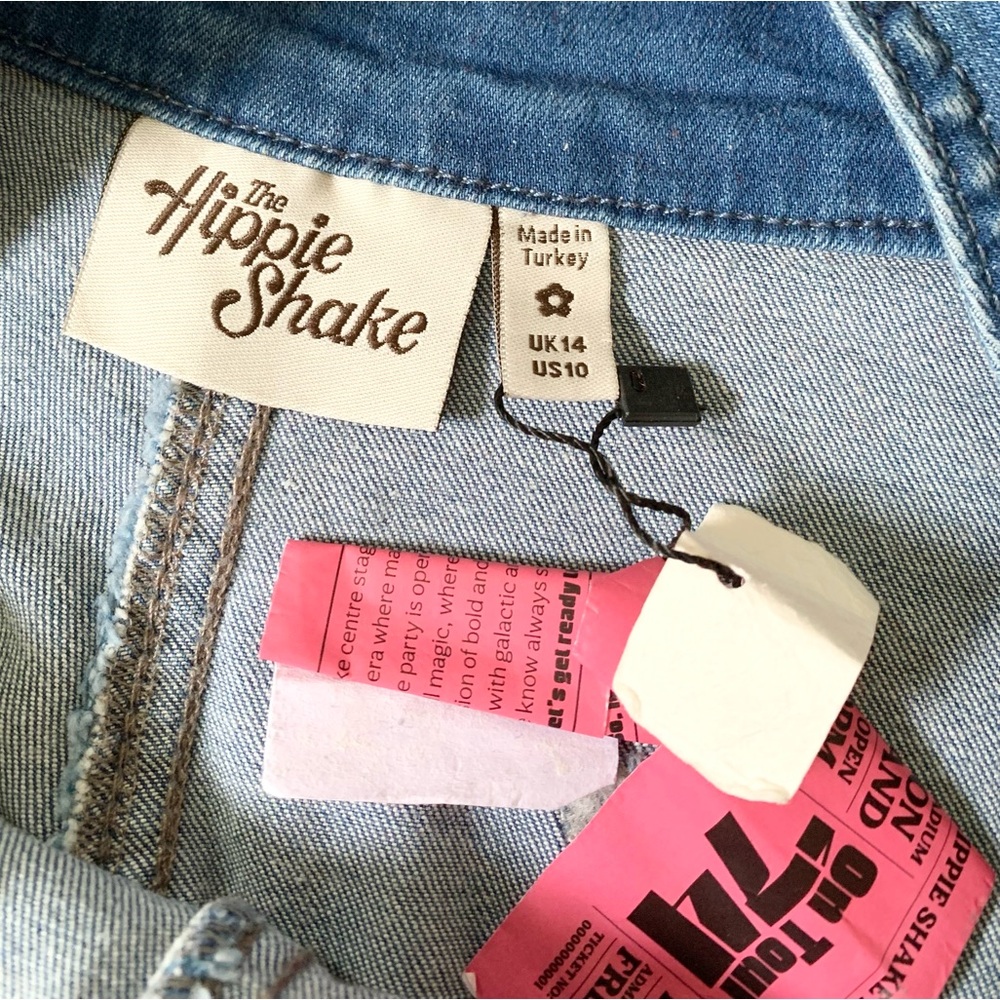 🌵BRAND NEW The Hippie Shake Denim Rainbow Dungarees Overalls US 10🌵 - Picture 6 of 10